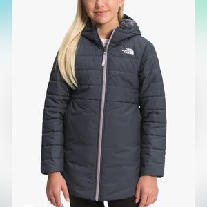 THE NORTH FACE GIRLS REVERSIBLE MOSSBUD SWIRL PARKA - EUC!!